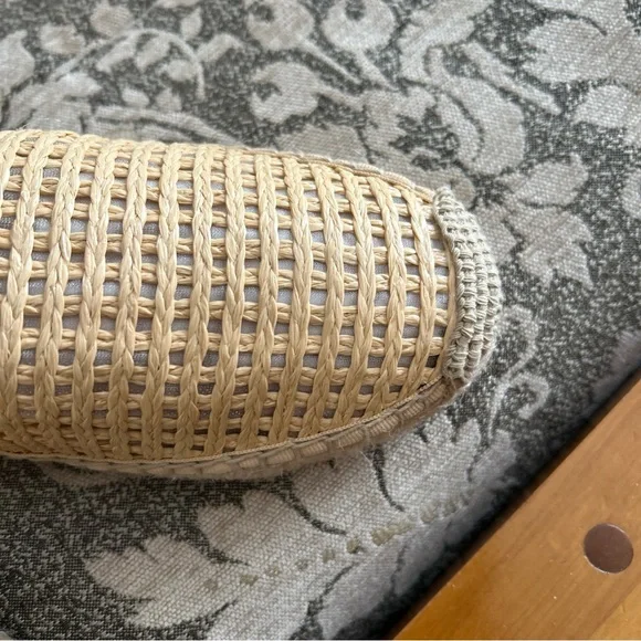 J. Crew factory Woven espadrille slip-ons flats Natural Grid Raffia size 9.5 - Picture 5 of 6